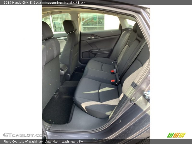 Modern Steel Metallic / Black 2019 Honda Civic EX Sedan