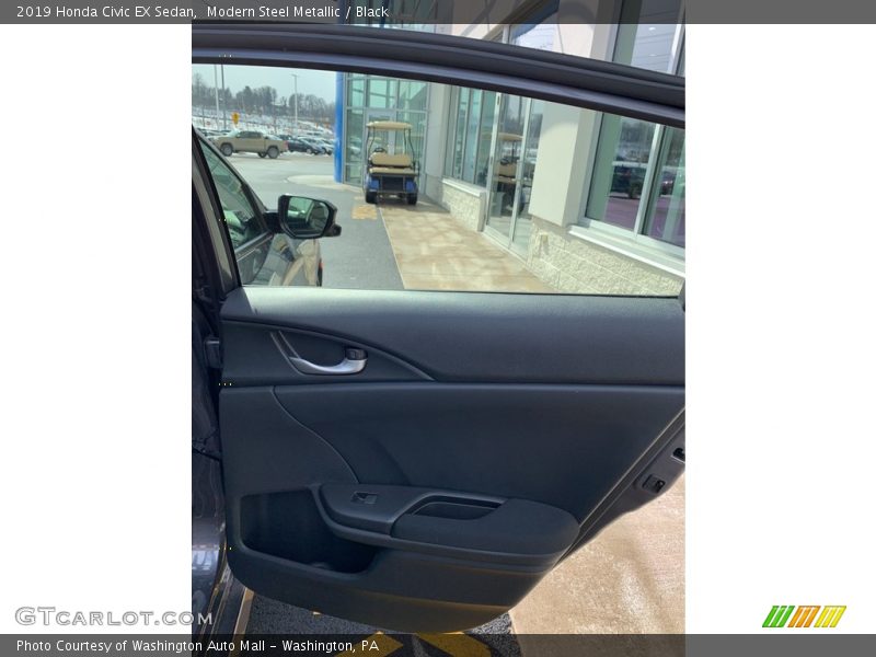 Modern Steel Metallic / Black 2019 Honda Civic EX Sedan