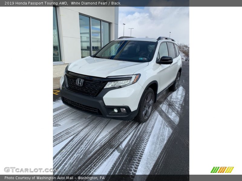 White Diamond Pearl / Black 2019 Honda Passport Touring AWD