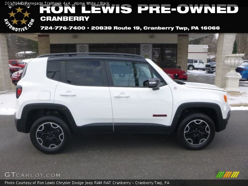 Alpine White / Black 2017 Jeep Renegade Trailhawk 4x4
