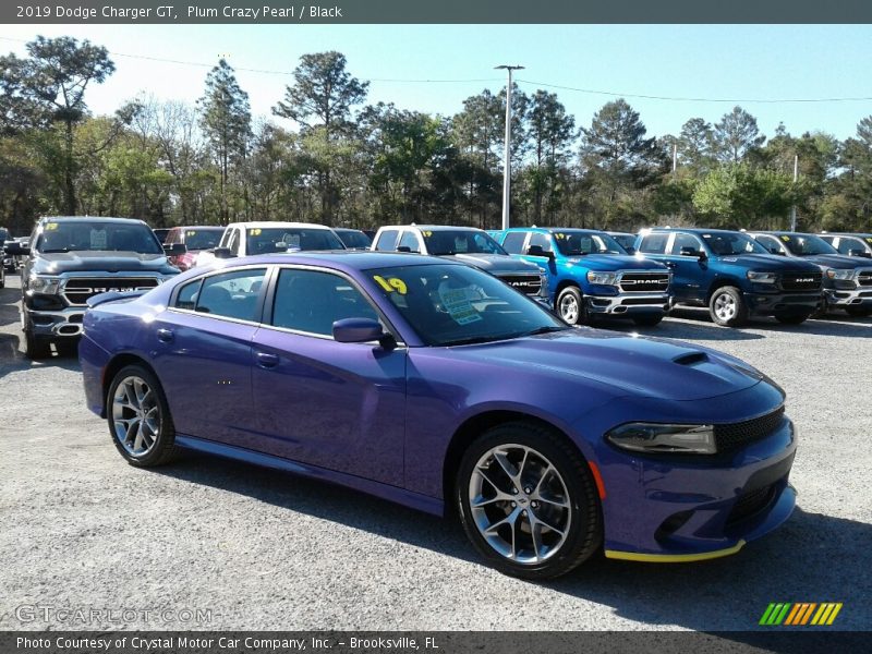 Plum Crazy Pearl / Black 2019 Dodge Charger GT