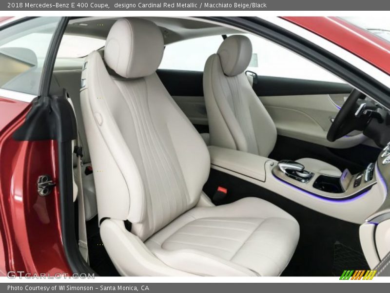 designo Cardinal Red Metallic / Macchiato Beige/Black 2018 Mercedes-Benz E 400 Coupe