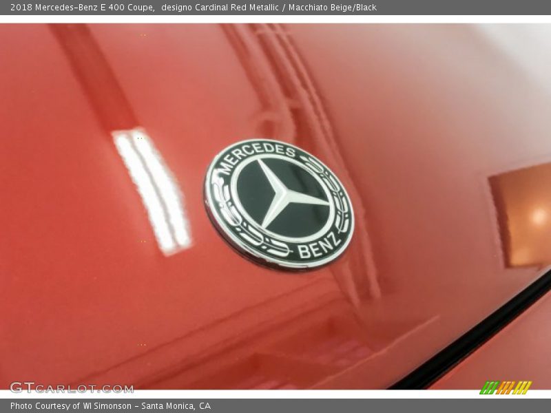 designo Cardinal Red Metallic / Macchiato Beige/Black 2018 Mercedes-Benz E 400 Coupe