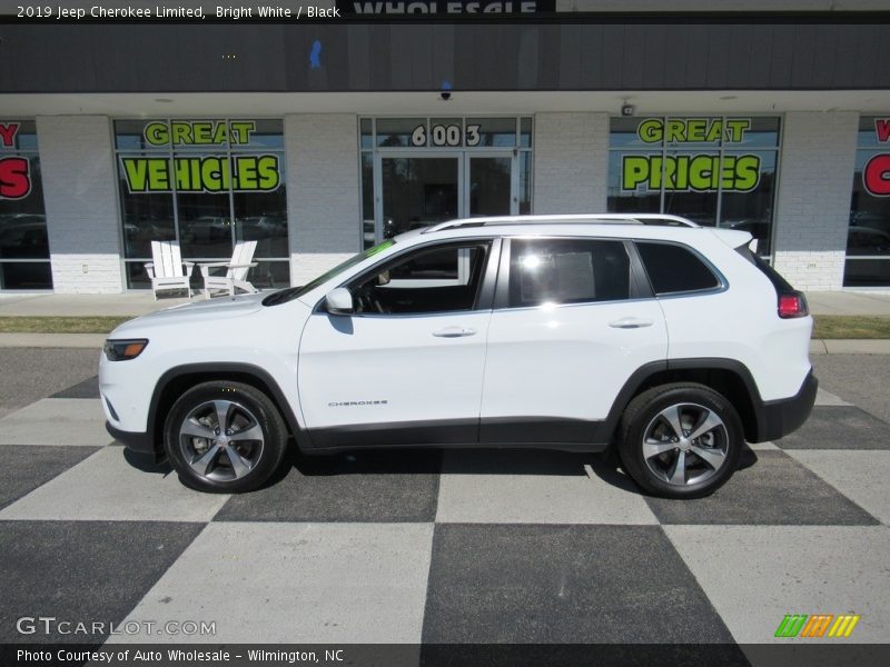 Bright White / Black 2019 Jeep Cherokee Limited