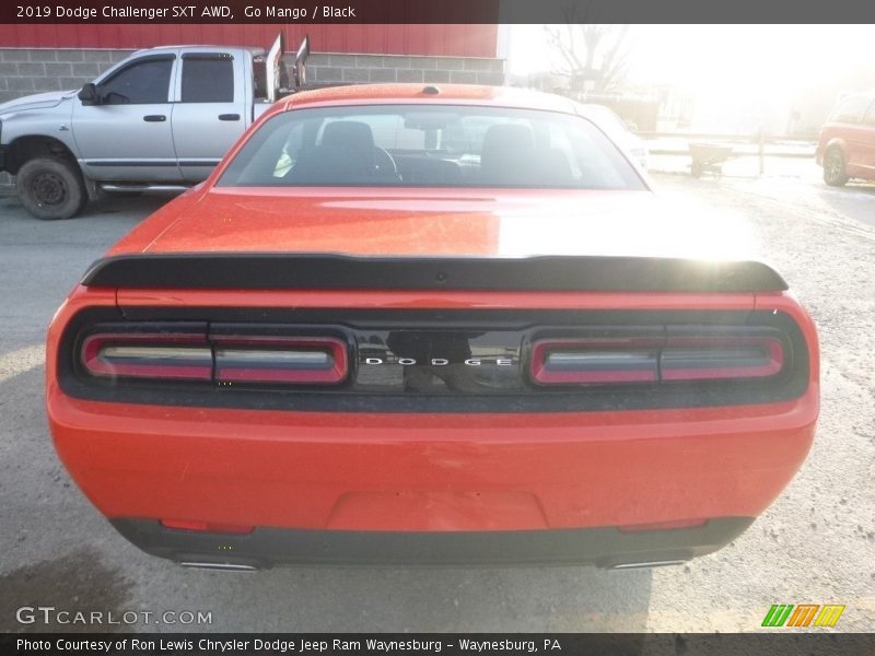 Go Mango / Black 2019 Dodge Challenger SXT AWD