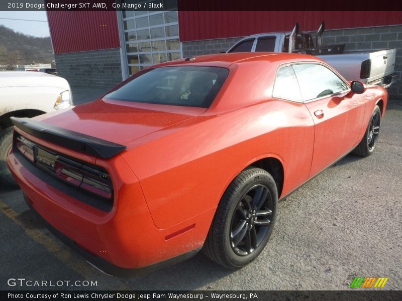 Go Mango / Black 2019 Dodge Challenger SXT AWD