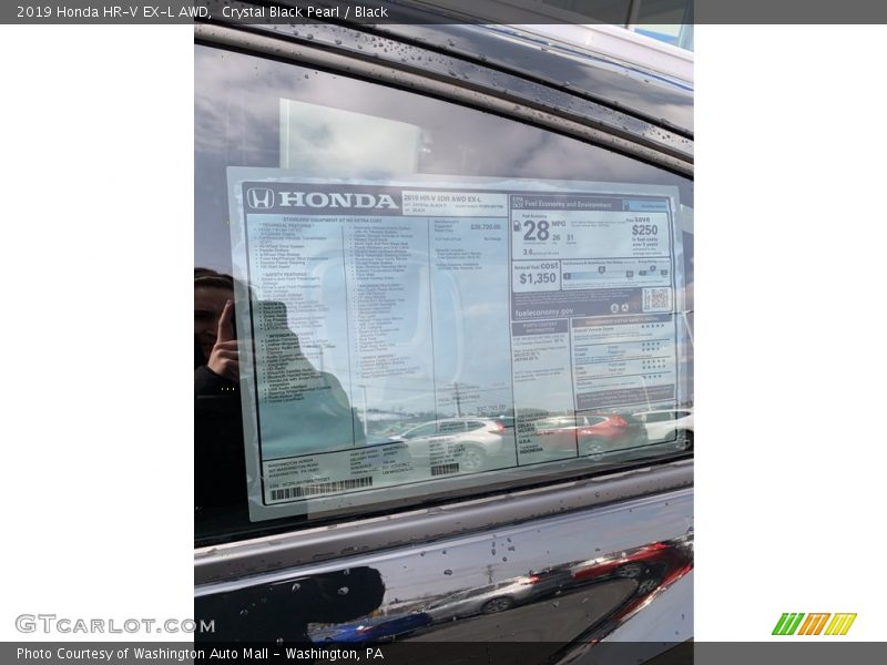 Crystal Black Pearl / Black 2019 Honda HR-V EX-L AWD