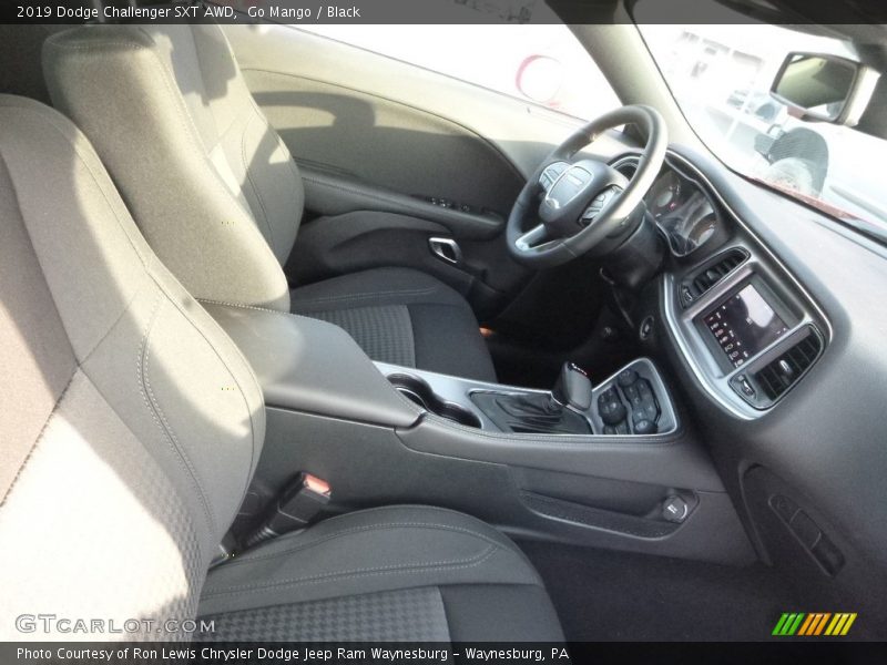 Go Mango / Black 2019 Dodge Challenger SXT AWD