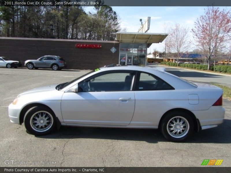 Satin Silver Metallic / Black 2001 Honda Civic EX Coupe