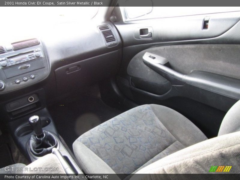 Satin Silver Metallic / Black 2001 Honda Civic EX Coupe