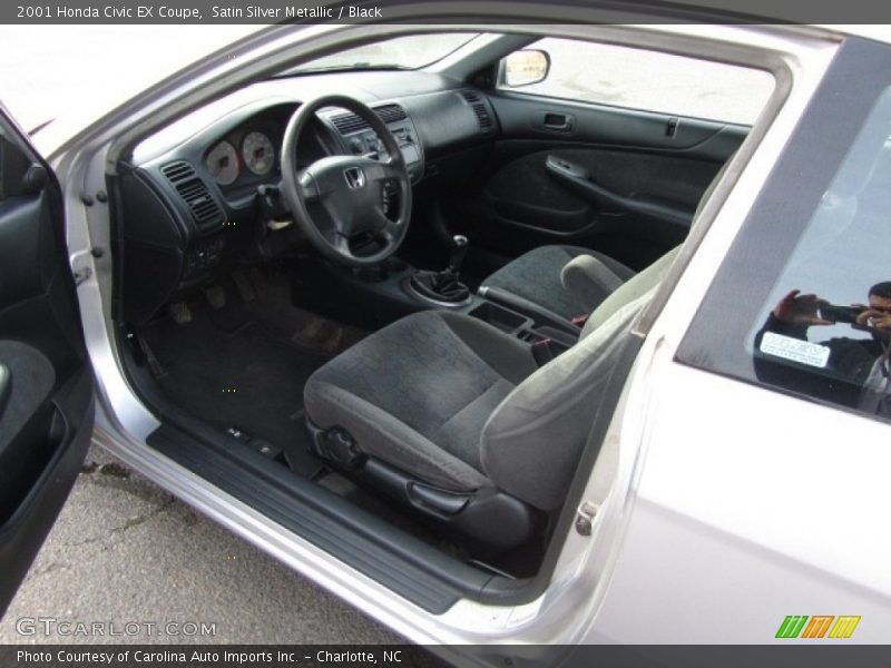 Satin Silver Metallic / Black 2001 Honda Civic EX Coupe