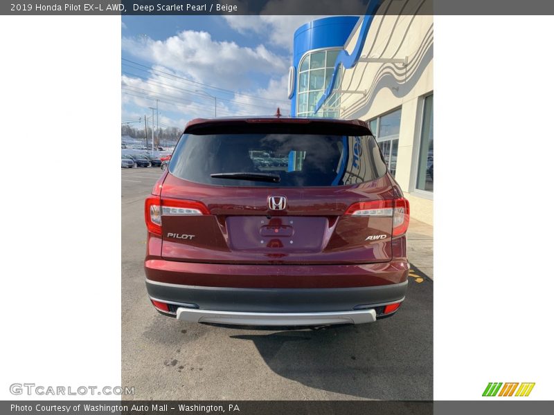 Deep Scarlet Pearl / Beige 2019 Honda Pilot EX-L AWD