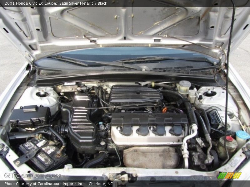 Satin Silver Metallic / Black 2001 Honda Civic EX Coupe
