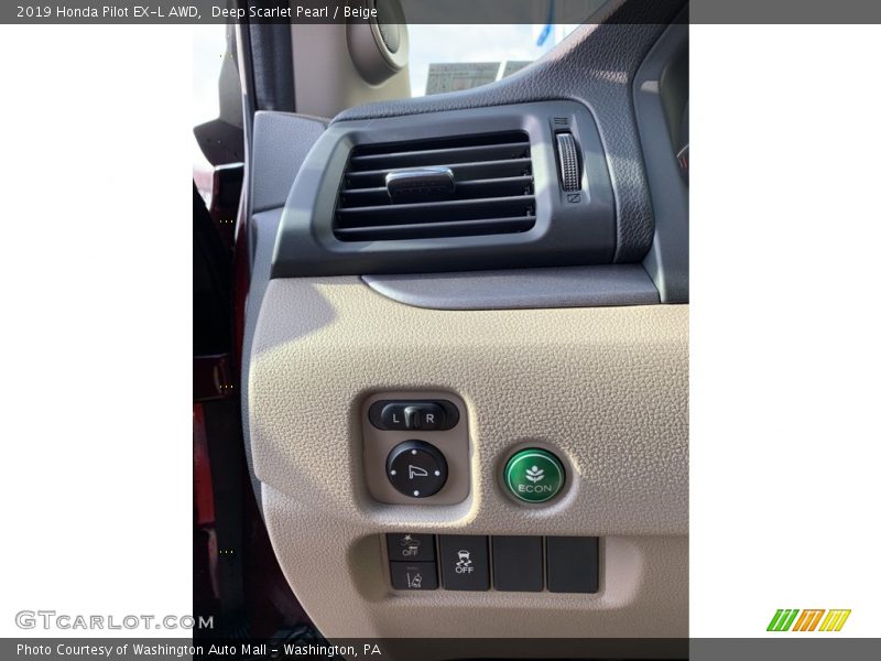 Deep Scarlet Pearl / Beige 2019 Honda Pilot EX-L AWD