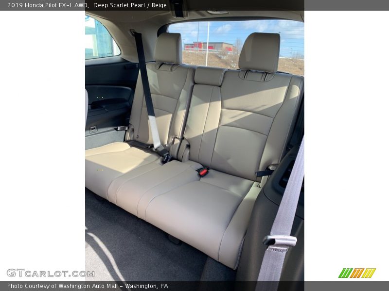 Deep Scarlet Pearl / Beige 2019 Honda Pilot EX-L AWD