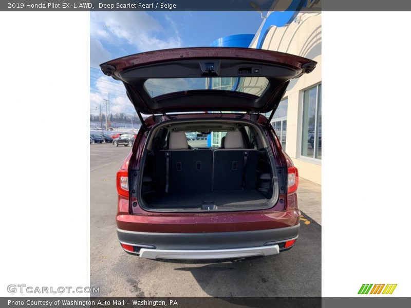 Deep Scarlet Pearl / Beige 2019 Honda Pilot EX-L AWD