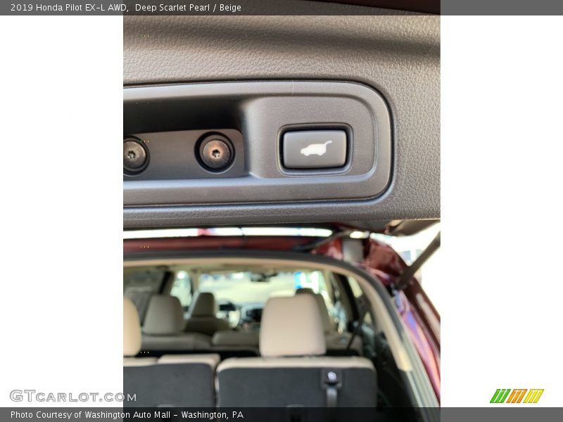 Deep Scarlet Pearl / Beige 2019 Honda Pilot EX-L AWD