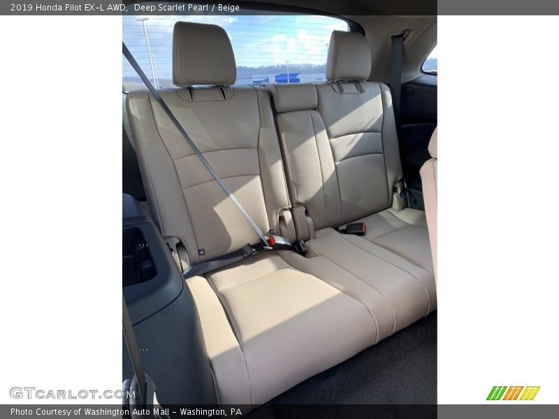 Deep Scarlet Pearl / Beige 2019 Honda Pilot EX-L AWD