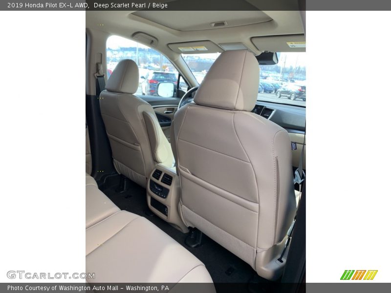 Deep Scarlet Pearl / Beige 2019 Honda Pilot EX-L AWD