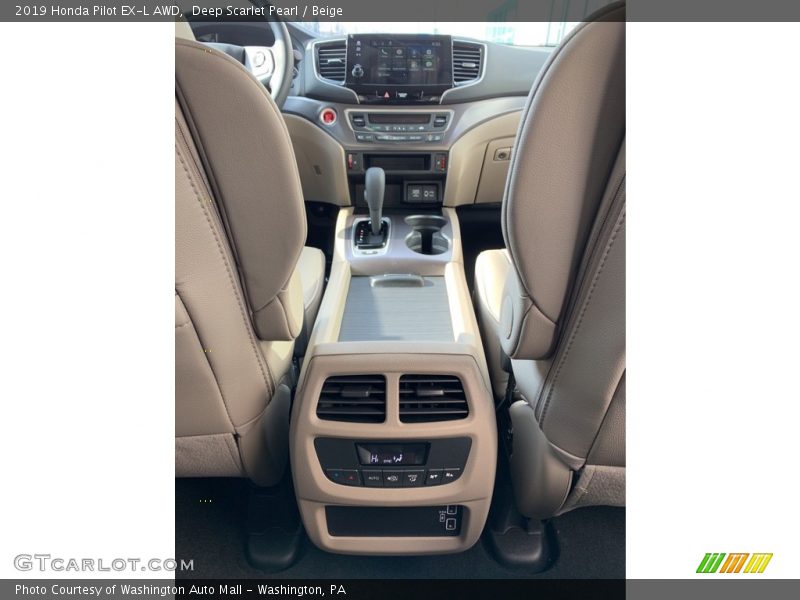 Deep Scarlet Pearl / Beige 2019 Honda Pilot EX-L AWD