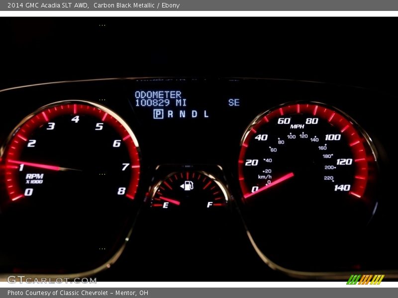 Carbon Black Metallic / Ebony 2014 GMC Acadia SLT AWD