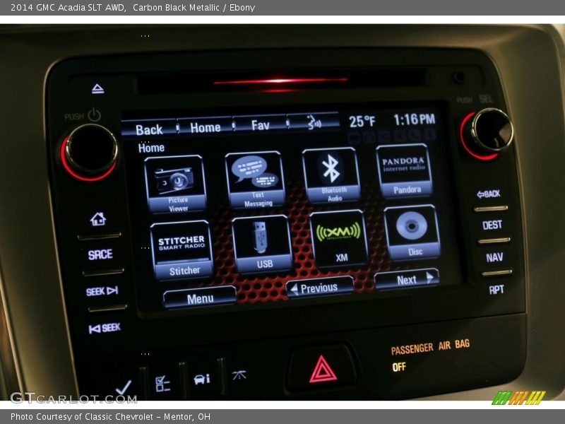 Carbon Black Metallic / Ebony 2014 GMC Acadia SLT AWD