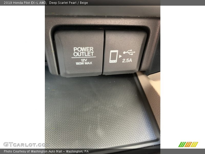 Deep Scarlet Pearl / Beige 2019 Honda Pilot EX-L AWD
