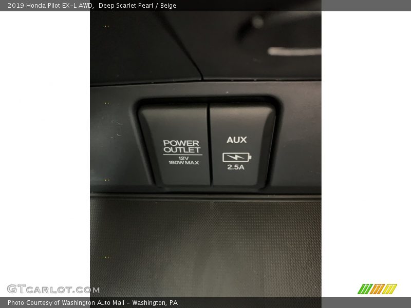 Deep Scarlet Pearl / Beige 2019 Honda Pilot EX-L AWD