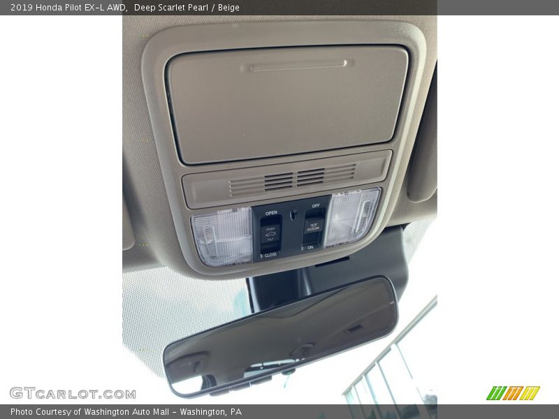 Deep Scarlet Pearl / Beige 2019 Honda Pilot EX-L AWD
