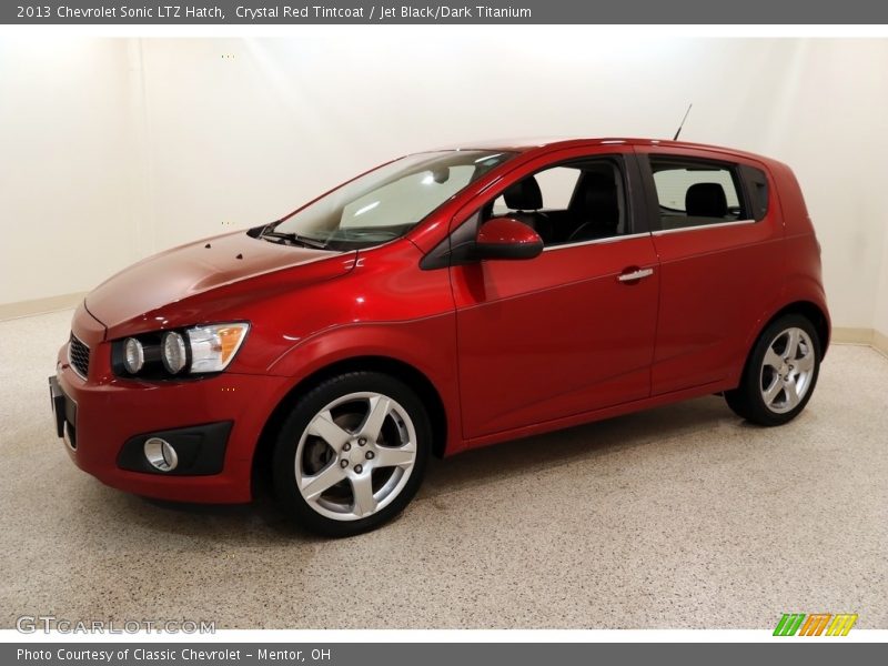 Crystal Red Tintcoat / Jet Black/Dark Titanium 2013 Chevrolet Sonic LTZ Hatch