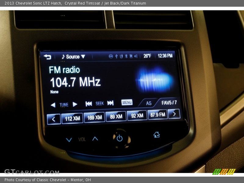 Crystal Red Tintcoat / Jet Black/Dark Titanium 2013 Chevrolet Sonic LTZ Hatch