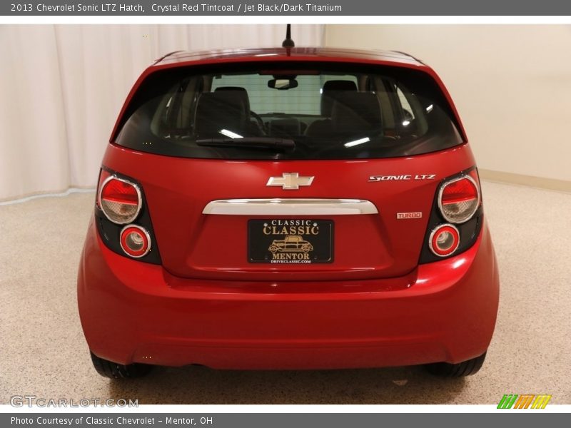 Crystal Red Tintcoat / Jet Black/Dark Titanium 2013 Chevrolet Sonic LTZ Hatch