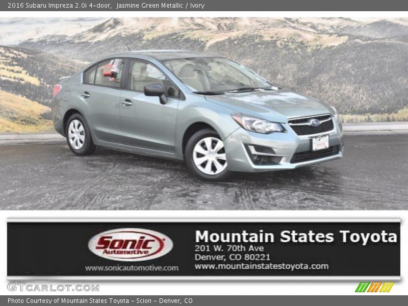 Jasmine Green Metallic / Ivory 2016 Subaru Impreza 2.0i 4-door