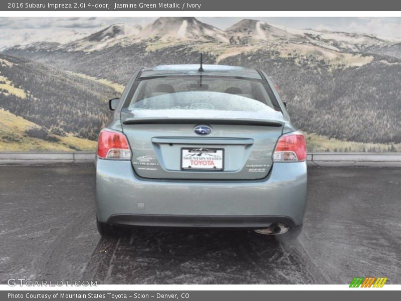 Jasmine Green Metallic / Ivory 2016 Subaru Impreza 2.0i 4-door