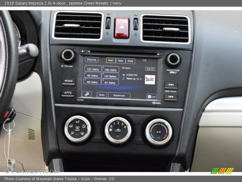 Jasmine Green Metallic / Ivory 2016 Subaru Impreza 2.0i 4-door