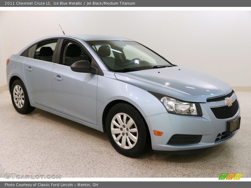 Ice Blue Metallic / Jet Black/Medium Titanium 2011 Chevrolet Cruze LS