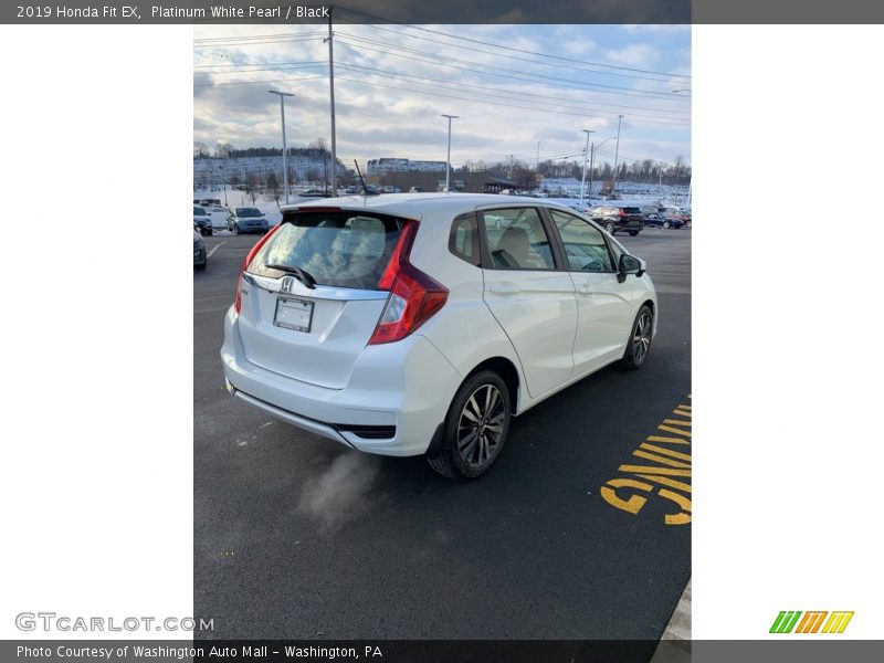 Platinum White Pearl / Black 2019 Honda Fit EX