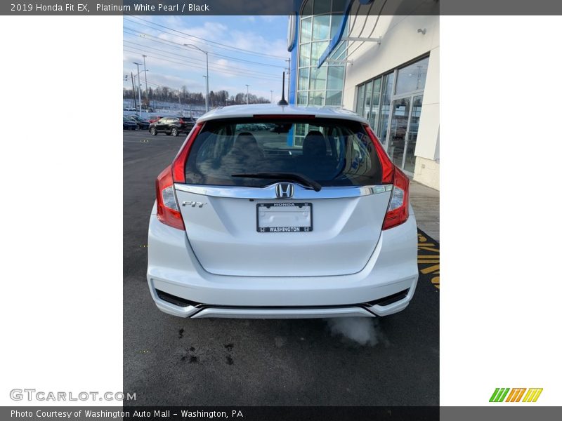 Platinum White Pearl / Black 2019 Honda Fit EX