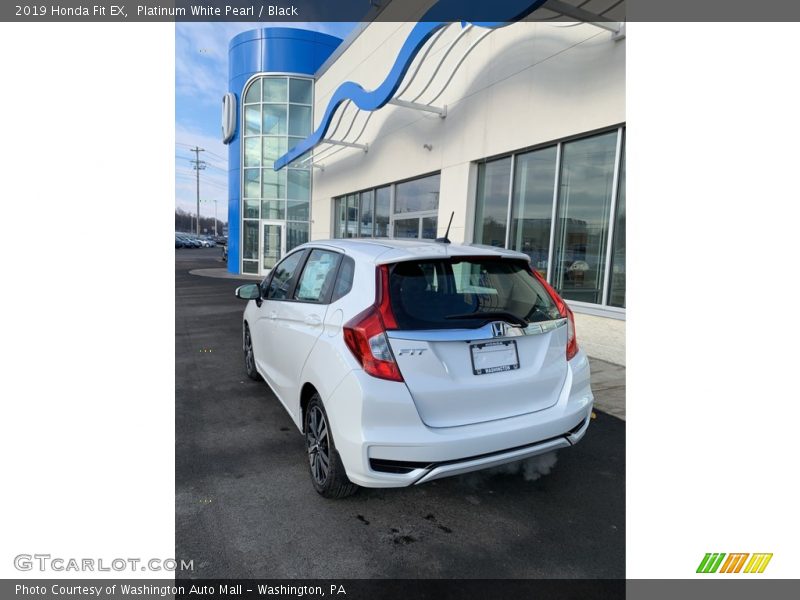 Platinum White Pearl / Black 2019 Honda Fit EX