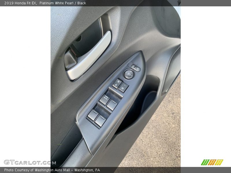 Platinum White Pearl / Black 2019 Honda Fit EX