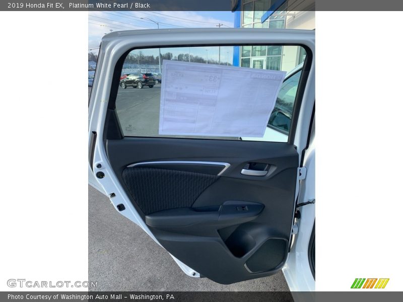Platinum White Pearl / Black 2019 Honda Fit EX