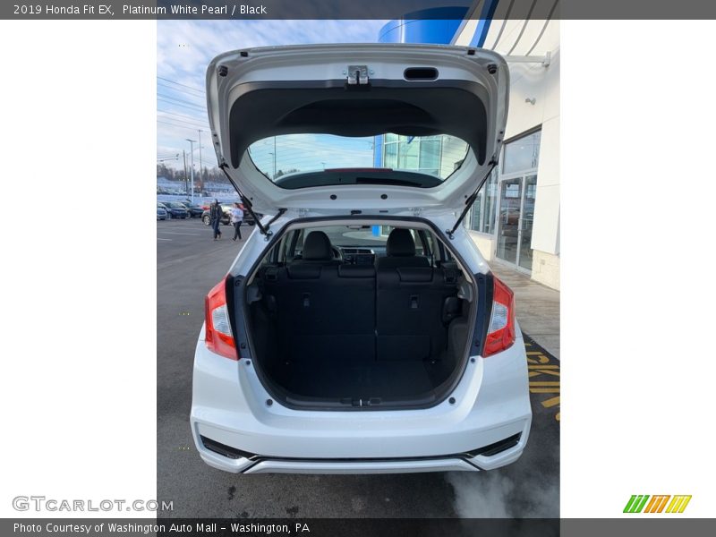 Platinum White Pearl / Black 2019 Honda Fit EX