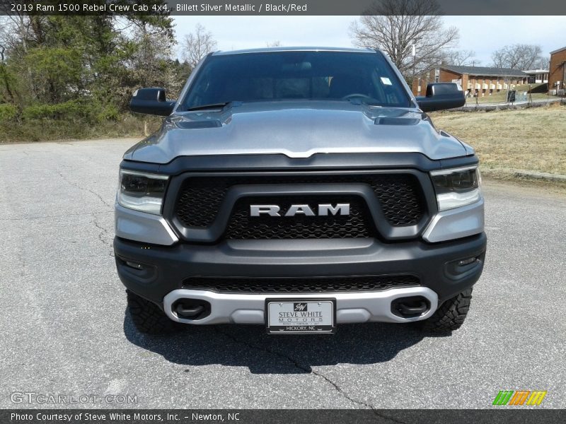 Billett Silver Metallic / Black/Red 2019 Ram 1500 Rebel Crew Cab 4x4