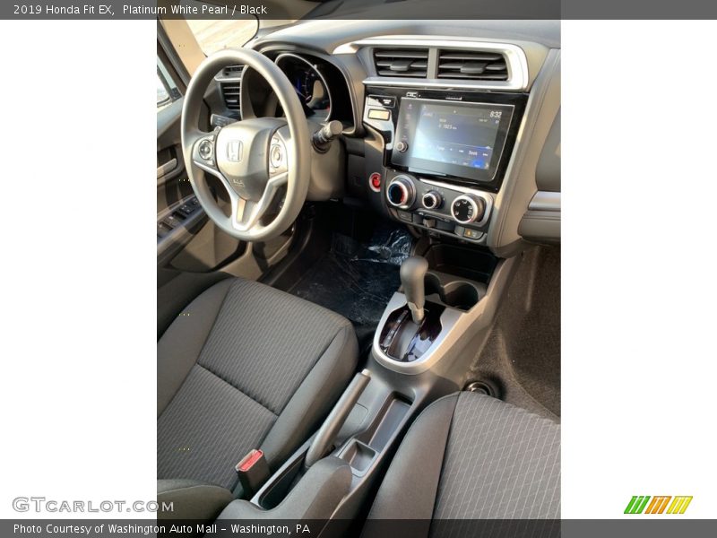 Platinum White Pearl / Black 2019 Honda Fit EX