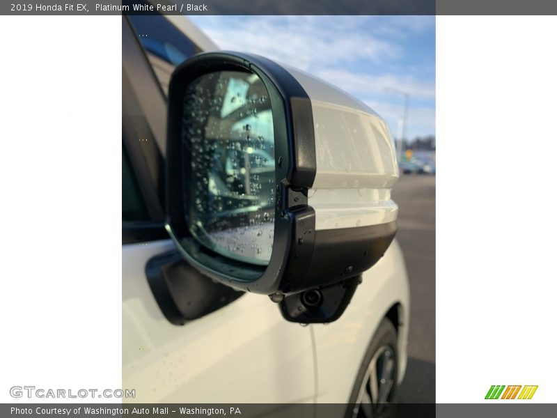 Platinum White Pearl / Black 2019 Honda Fit EX