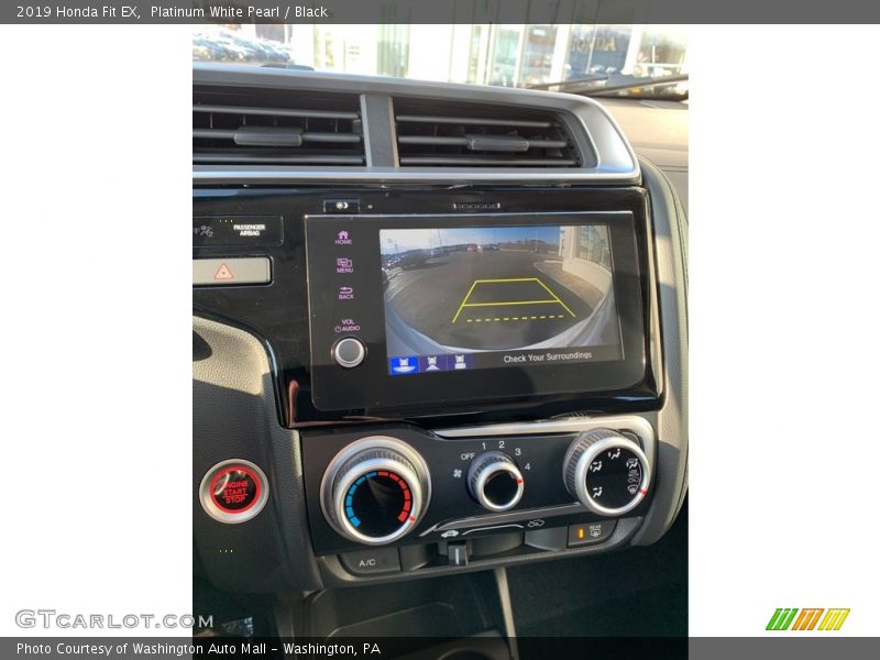 Platinum White Pearl / Black 2019 Honda Fit EX
