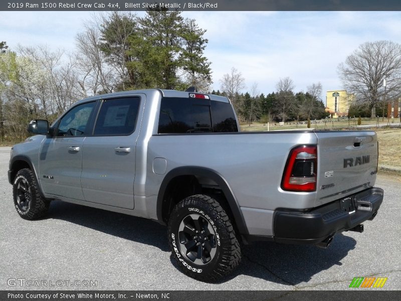 Billett Silver Metallic / Black/Red 2019 Ram 1500 Rebel Crew Cab 4x4