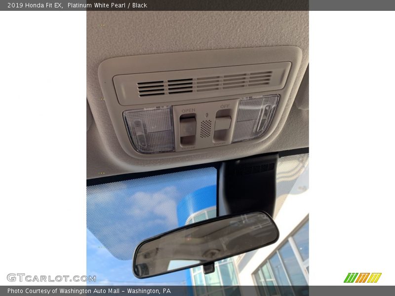 Platinum White Pearl / Black 2019 Honda Fit EX