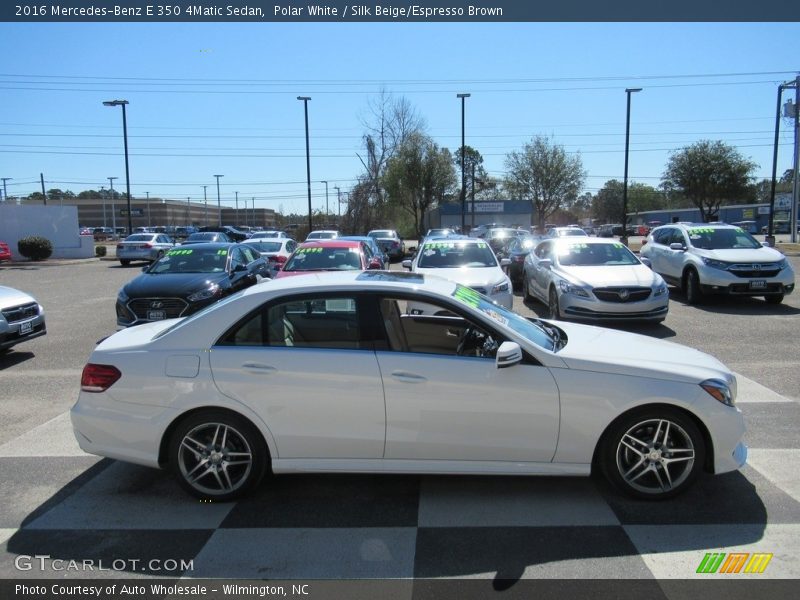 Polar White / Silk Beige/Espresso Brown 2016 Mercedes-Benz E 350 4Matic Sedan