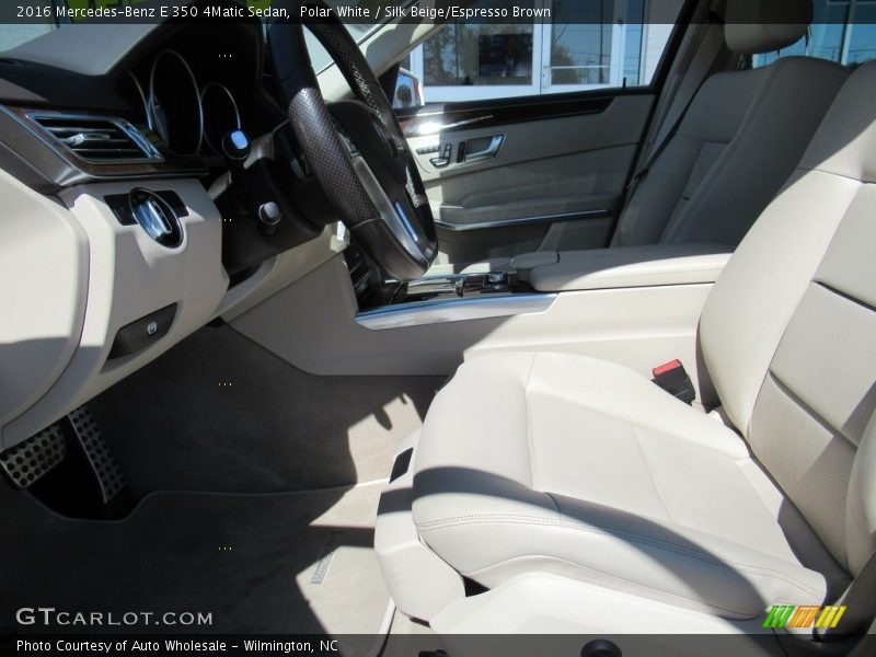 Polar White / Silk Beige/Espresso Brown 2016 Mercedes-Benz E 350 4Matic Sedan